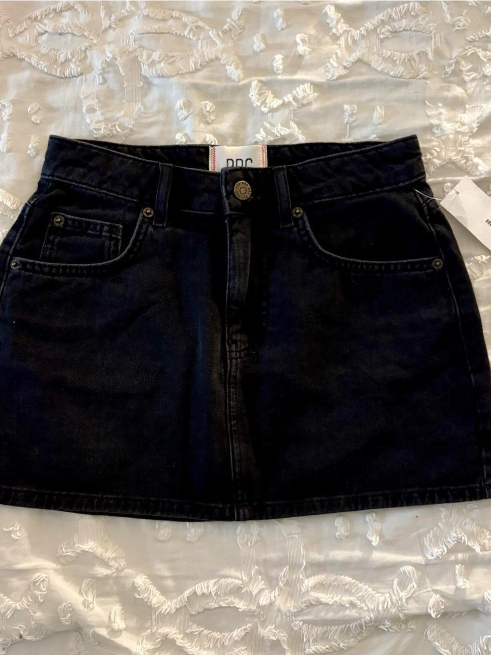 Urban Outfitters Black Denim Mini Skirt